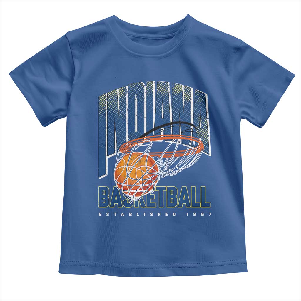 Indiana Basketball Throwback Toddler T Shirt Retro Hoop Graphic for IN Fans Since 1967