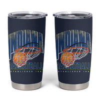 Indiana Basketball Throwback Tumbler Cup Retro Hoop Graphic for IN Fans Since 1967