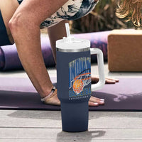 Indiana Basketball Throwback Tumbler With Handle Retro Hoop Graphic for IN Fans Since 1967