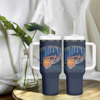 Indiana Basketball Throwback Tumbler With Handle Retro Hoop Graphic for IN Fans Since 1967