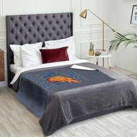 They Not Like Us Basketball Throw Blanket Fierce Flame Ball Graphic for Hooops Fans