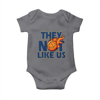 They Not Like Us Basketball Baby Onesie Fierce Flame Ball Graphic for Hooops Fans