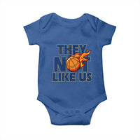 They Not Like Us Basketball Baby Onesie Fierce Flame Ball Graphic for Hooops Fans