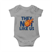 They Not Like Us Basketball Baby Onesie Fierce Flame Ball Graphic for Hooops Fans