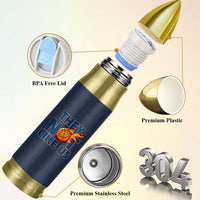 They Not Like Us Basketball Bullet Tumbler Fierce Flame Ball Graphic for Hooops Fans