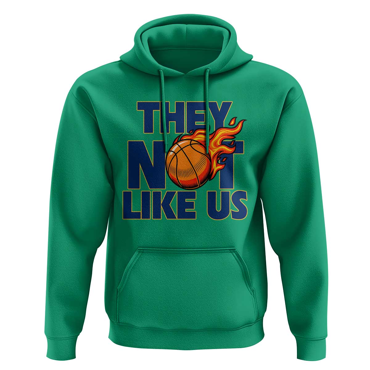 They Not Like Us Basketball Hoodie Fierce Flame Ball Graphic for Hooops Fans