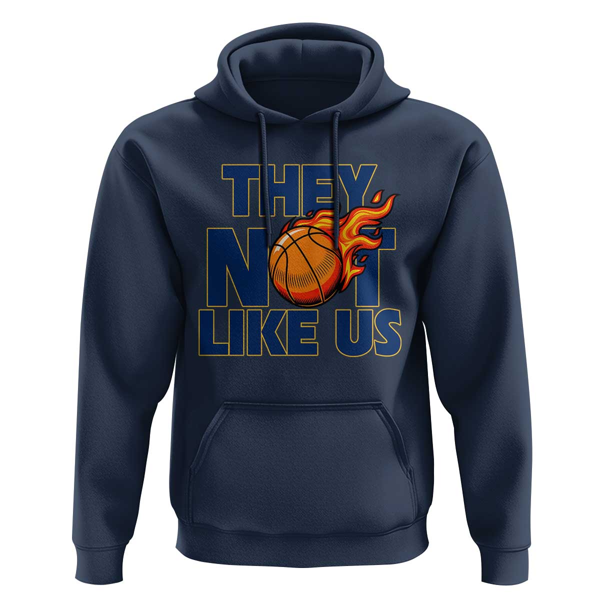 They Not Like Us Basketball Hoodie Fierce Flame Ball Graphic for Hooops Fans
