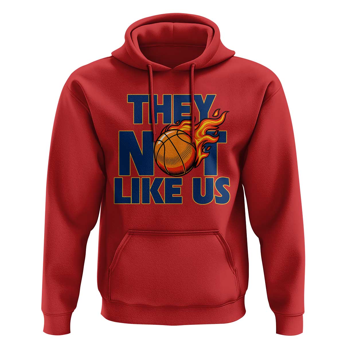 They Not Like Us Basketball Hoodie Fierce Flame Ball Graphic for Hooops Fans