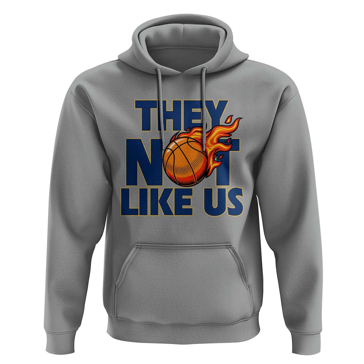 They Not Like Us Basketball Hoodie Fierce Flame Ball Graphic for Hooops Fans
