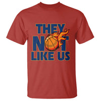 They Not Like Us Basketball T Shirt Fierce Flame Ball Graphic for Hooops Fans