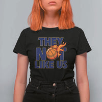 They Not Like Us Basketball T Shirt For Women Fierce Flame Ball Graphic for Hooops Fans