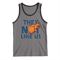 They Not Like Us Basketball Tank Top Fierce Flame Ball Graphic for Hooops Fans
