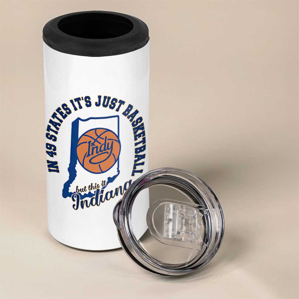 But This Is Indiana Basketball 4 in 1 Can Cooler Tumbler Indy Hoops Pride Sport Lover