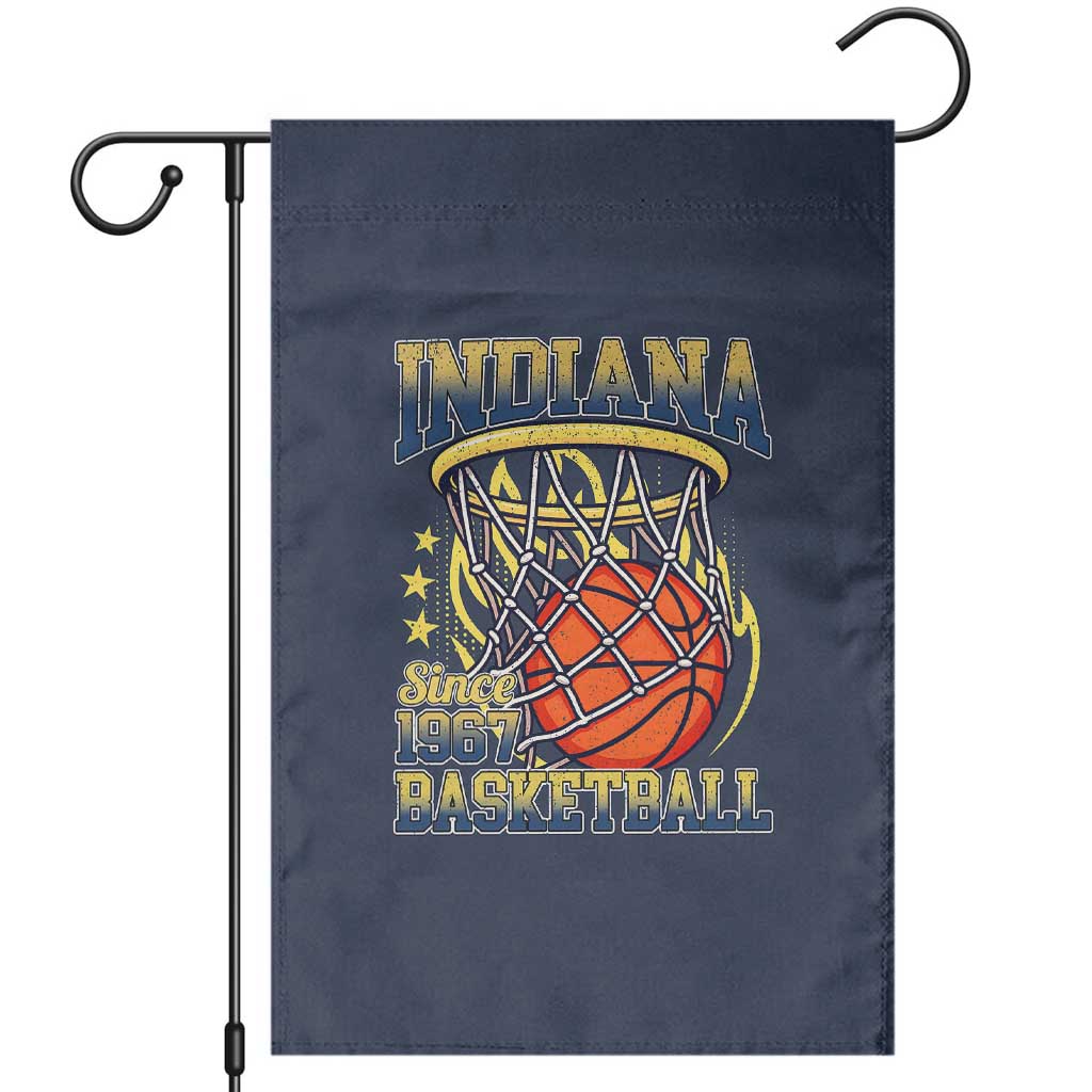 Indiana Basketball Flames Graphic Garden Flag Vintage 1967 Fan Indy Hoops Pride