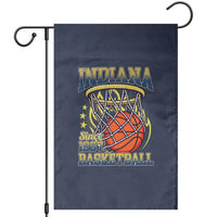 Indiana Basketball Flames Graphic Garden Flag Vintage 1967 Fan Indy Hoops Pride