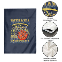 Indiana Basketball Flames Graphic Garden Flag Vintage 1967 Fan Indy Hoops Pride