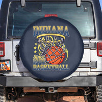Indiana Basketball Flames Graphic Spare Tire Cover Vintage 1967 Fan Indy Hoops Pride