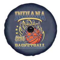 Indiana Basketball Flames Graphic Spare Tire Cover Vintage 1967 Fan Indy Hoops Pride