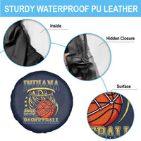 Indiana Basketball Flames Graphic Spare Tire Cover Vintage 1967 Fan Indy Hoops Pride