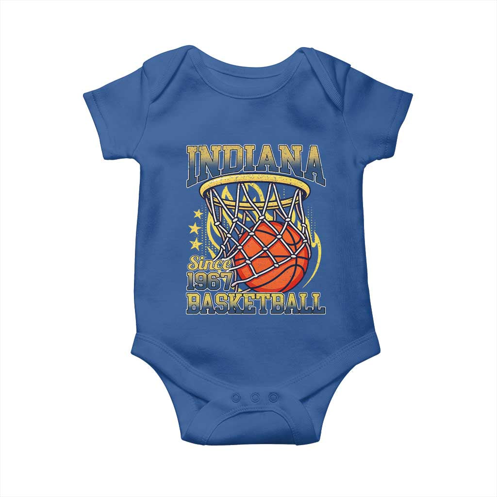 Indiana Basketball Flames Graphic Baby Onesie Vintage 1967 Fan Indy Hoops Pride