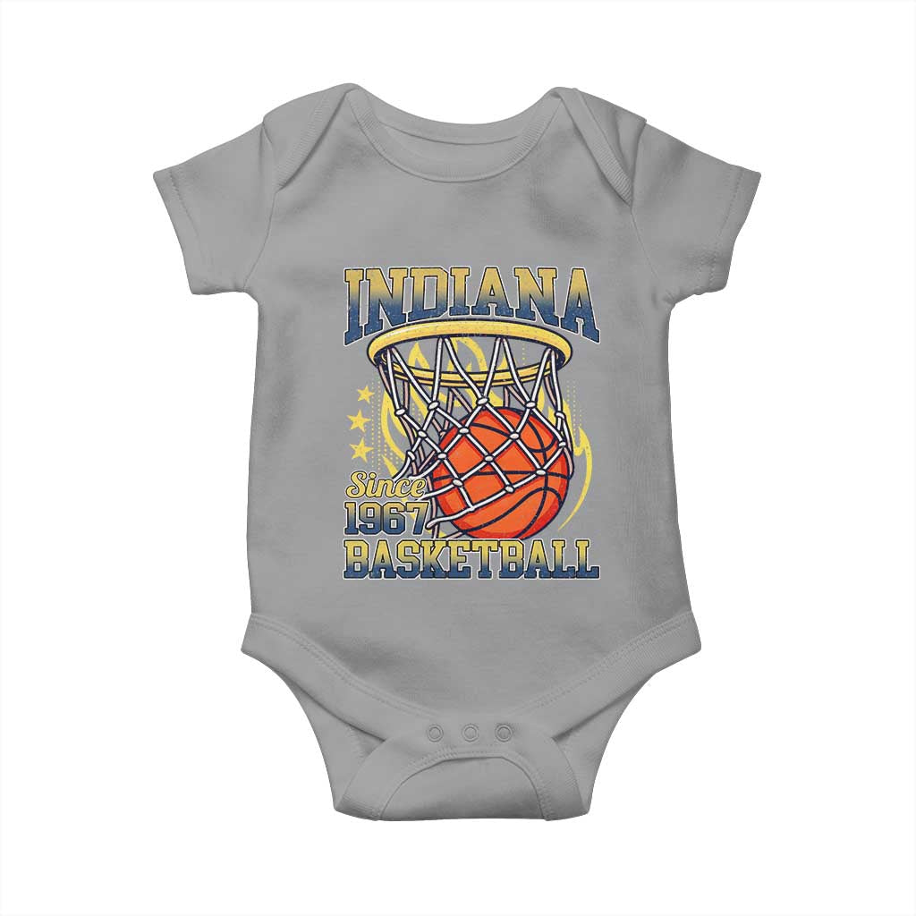 Indiana Basketball Flames Graphic Baby Onesie Vintage 1967 Fan Indy Hoops Pride