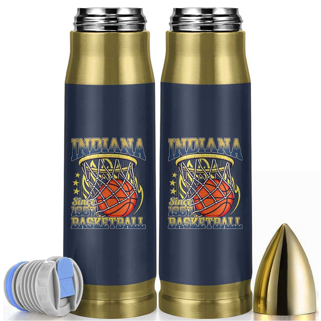 Indiana Basketball Flames Graphic Bullet Tumbler Vintage 1967 Fan Indy Hoops Pride