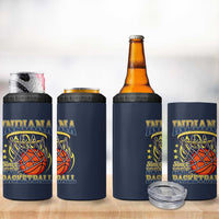 Indiana Basketball Flames Graphic 4 in 1 Can Cooler Tumbler Vintage 1967 Fan Indy Hoops Pride