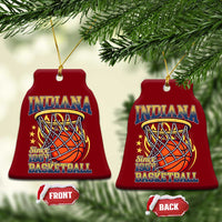 Indiana Basketball Flames Graphic Ceramic Ornament Vintage 1967 Fan Indy Hoops Pride