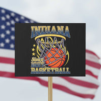 Indiana Basketball Flames Graphic Protest Sign Vintage 1967 Fan Indy Hoops Pride