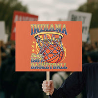 Indiana Basketball Flames Graphic Protest Sign Vintage 1967 Fan Indy Hoops Pride