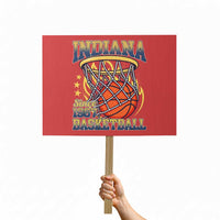 Indiana Basketball Flames Graphic Protest Sign Vintage 1967 Fan Indy Hoops Pride