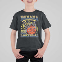 Indiana Basketball Flames Graphic T Shirt For Kid Vintage 1967 Fan Indy Hoops Pride