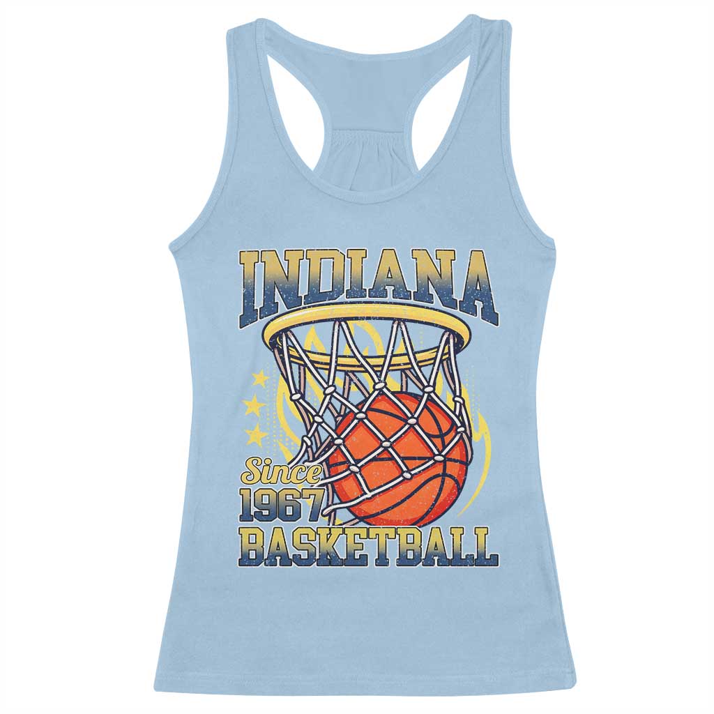 Indiana Basketball Flames Graphic Racerback Tank Top Vintage 1967 Fan Indy Hoops Pride