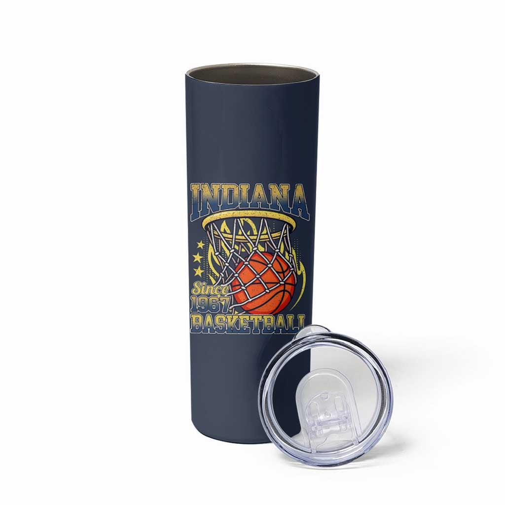 Indiana Basketball Flames Graphic Skinny Tumbler Vintage 1967 Fan Indy Hoops Pride