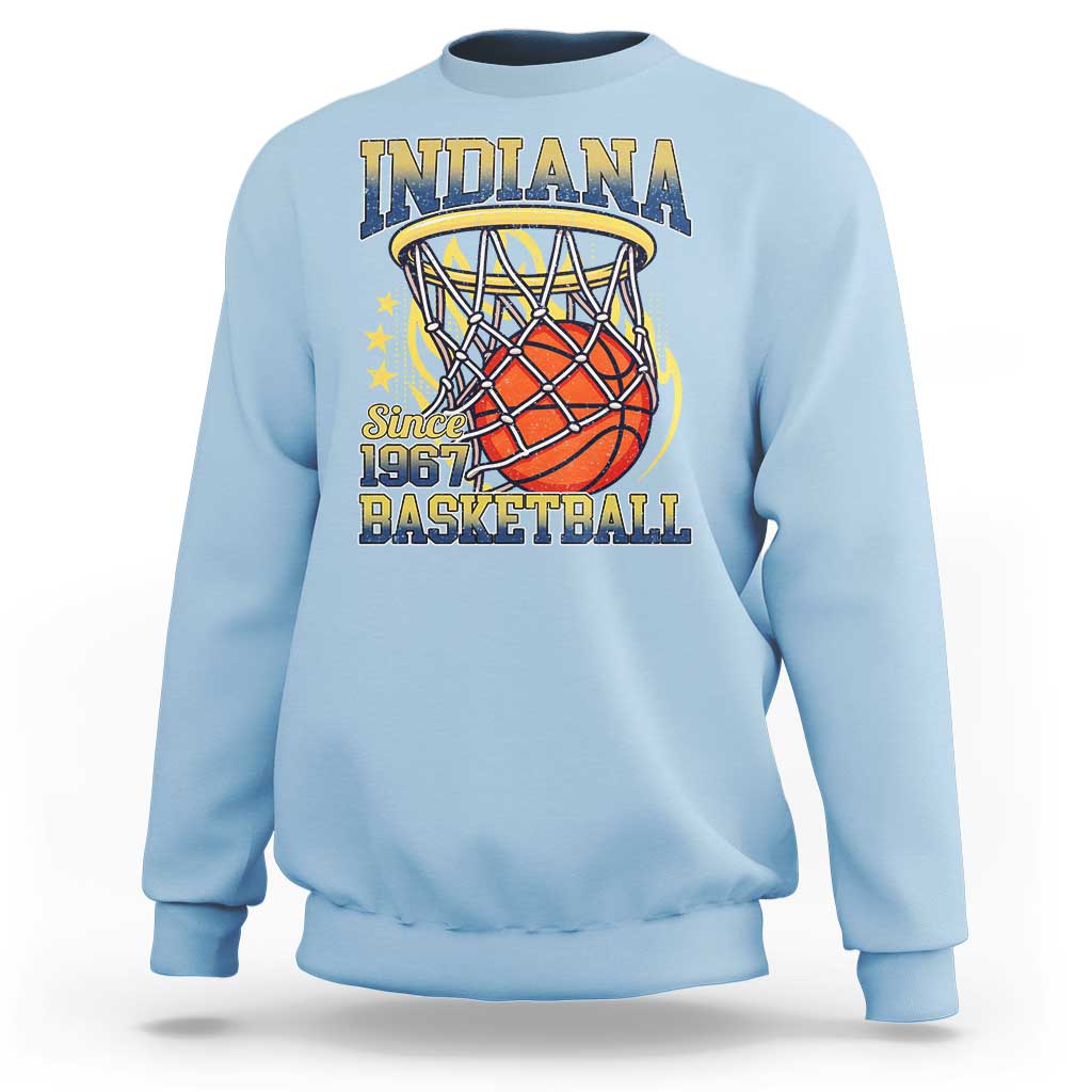 Indiana Basketball Flames Graphic Sweatshirt Vintage 1967 Fan Indy Hoops Pride