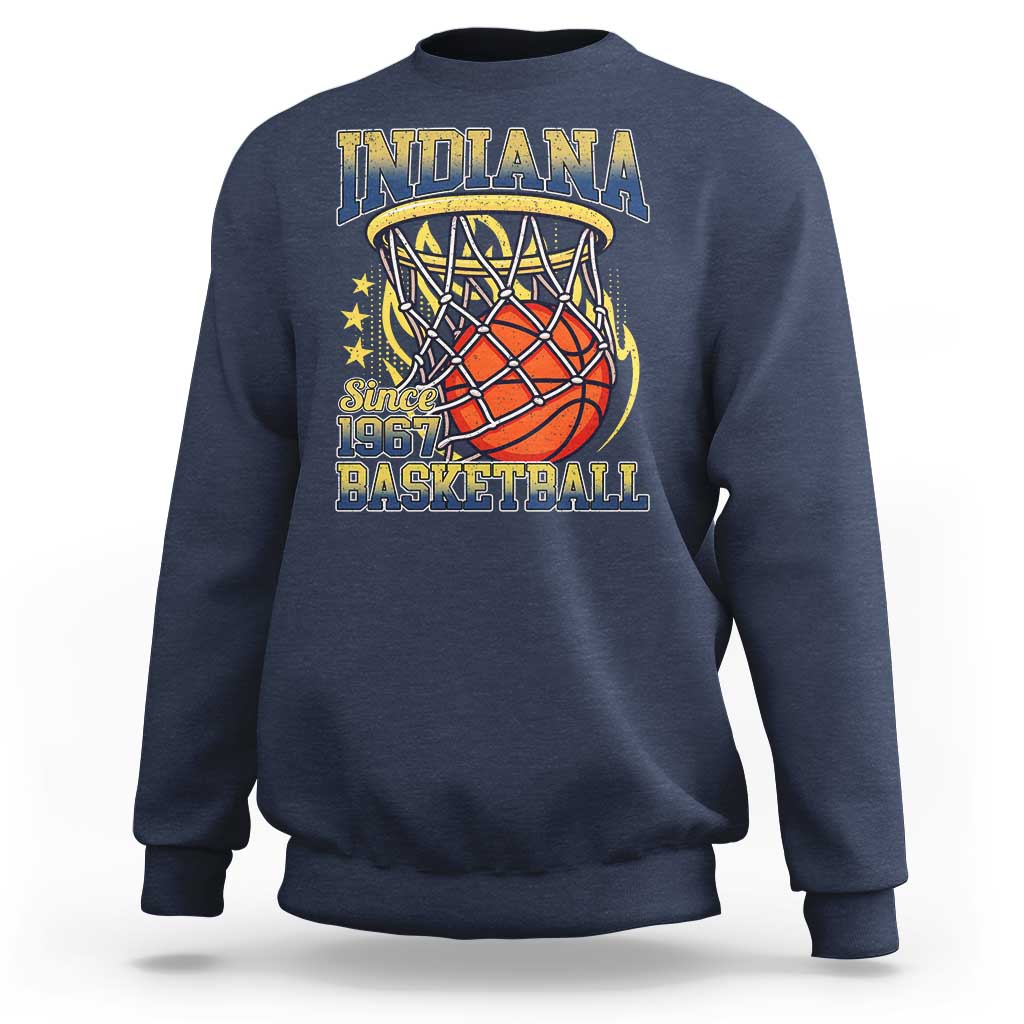 Indiana Basketball Flames Graphic Sweatshirt Vintage 1967 Fan Indy Hoops Pride
