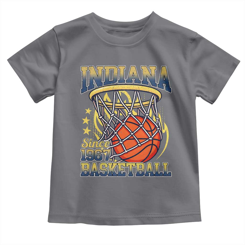 Indiana Basketball Flames Graphic Toddler T Shirt Vintage 1967 Fan Indy Hoops Pride