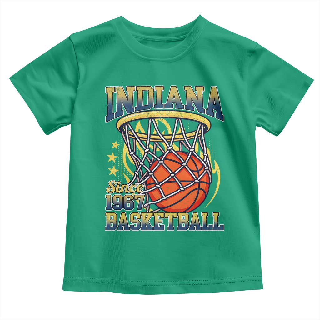 Indiana Basketball Flames Graphic Toddler T Shirt Vintage 1967 Fan Indy Hoops Pride