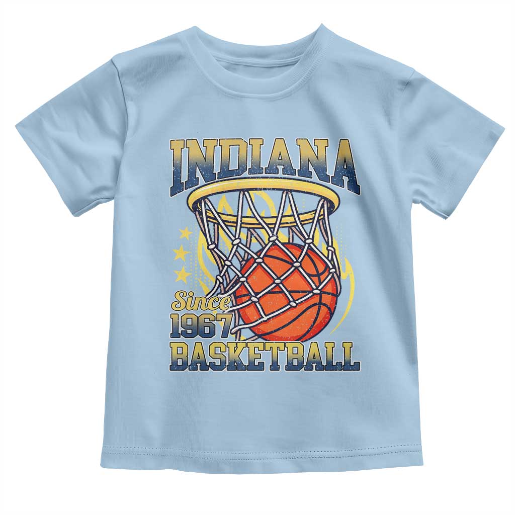 Indiana Basketball Flames Graphic Toddler T Shirt Vintage 1967 Fan Indy Hoops Pride