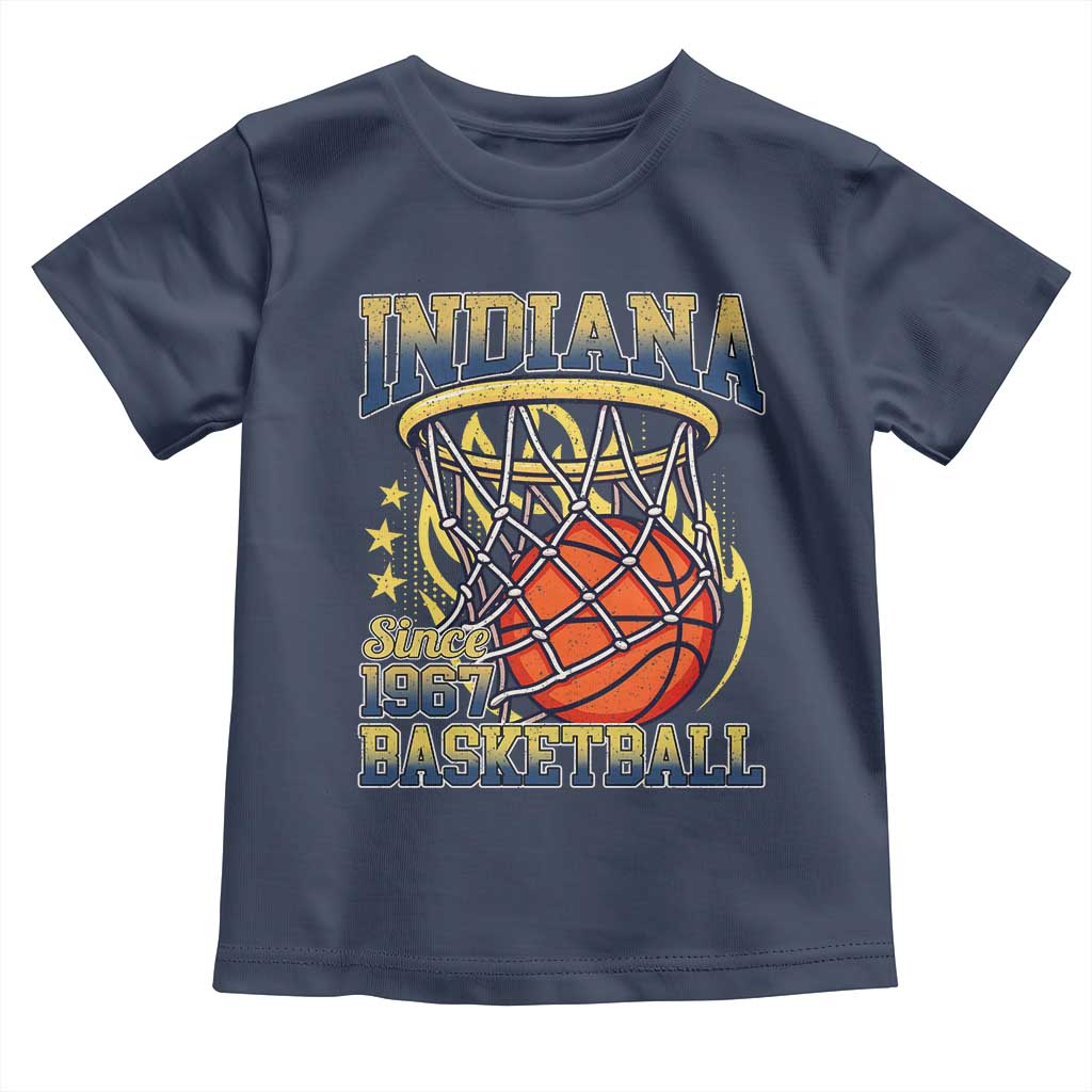 Indiana Basketball Flames Graphic Toddler T Shirt Vintage 1967 Fan Indy Hoops Pride