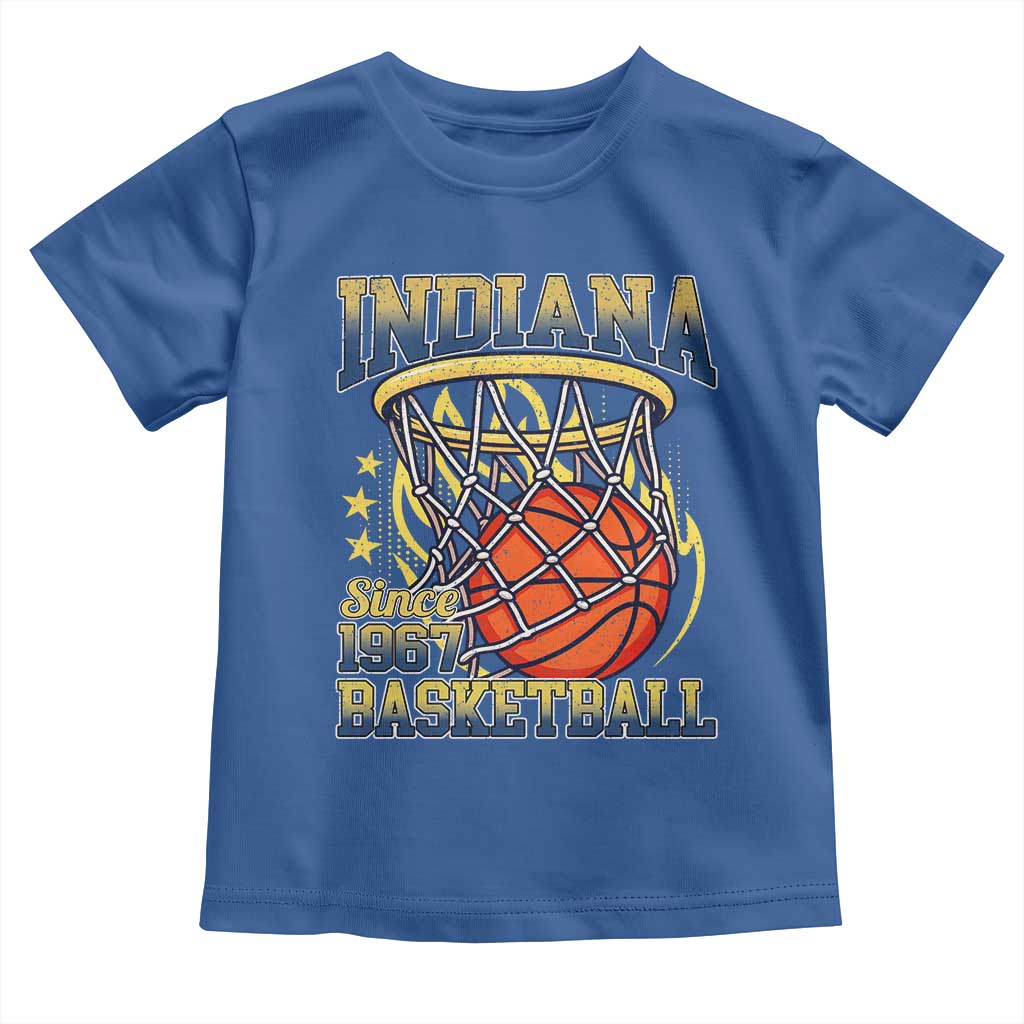 Indiana Basketball Flames Graphic Toddler T Shirt Vintage 1967 Fan Indy Hoops Pride