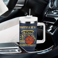 Indiana Basketball Flames Graphic Tumbler With Handle Vintage 1967 Fan Indy Hoops Pride
