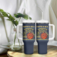 Indiana Basketball Flames Graphic Tumbler With Handle Vintage 1967 Fan Indy Hoops Pride