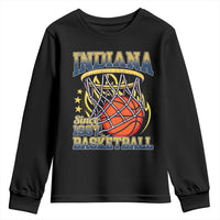 Indiana Basketball Flames Graphic Youth Sweatshirt Vintage 1967 Fan Indy Hoops Pride