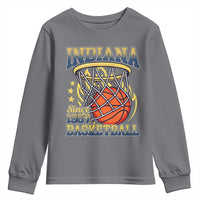 Indiana Basketball Flames Graphic Youth Sweatshirt Vintage 1967 Fan Indy Hoops Pride