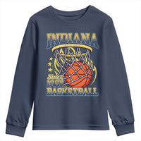 Indiana Basketball Flames Graphic Youth Sweatshirt Vintage 1967 Fan Indy Hoops Pride