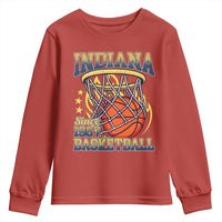 Indiana Basketball Flames Graphic Youth Sweatshirt Vintage 1967 Fan Indy Hoops Pride