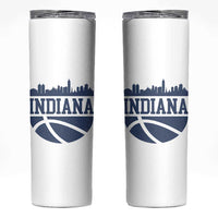 Indiana Skyline Basketball Skinny Tumbler Distressed Urban Hoops Graphic for Indy Fans