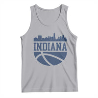 Indiana Skyline Basketball Tank Top Distressed Urban Hoops Graphic for Indy Fans