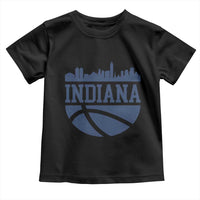 Indiana Skyline Basketball Toddler T Shirt Distressed Urban Hoops Graphic for Indy Fans
